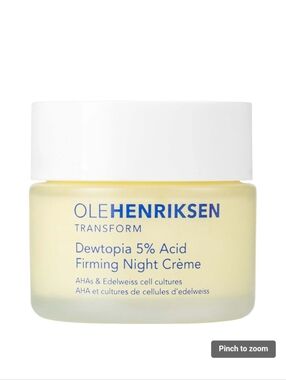 Ole Henriksen Dewtopia 5% Acid Firming Night Crème NIB NEW IN BOX
